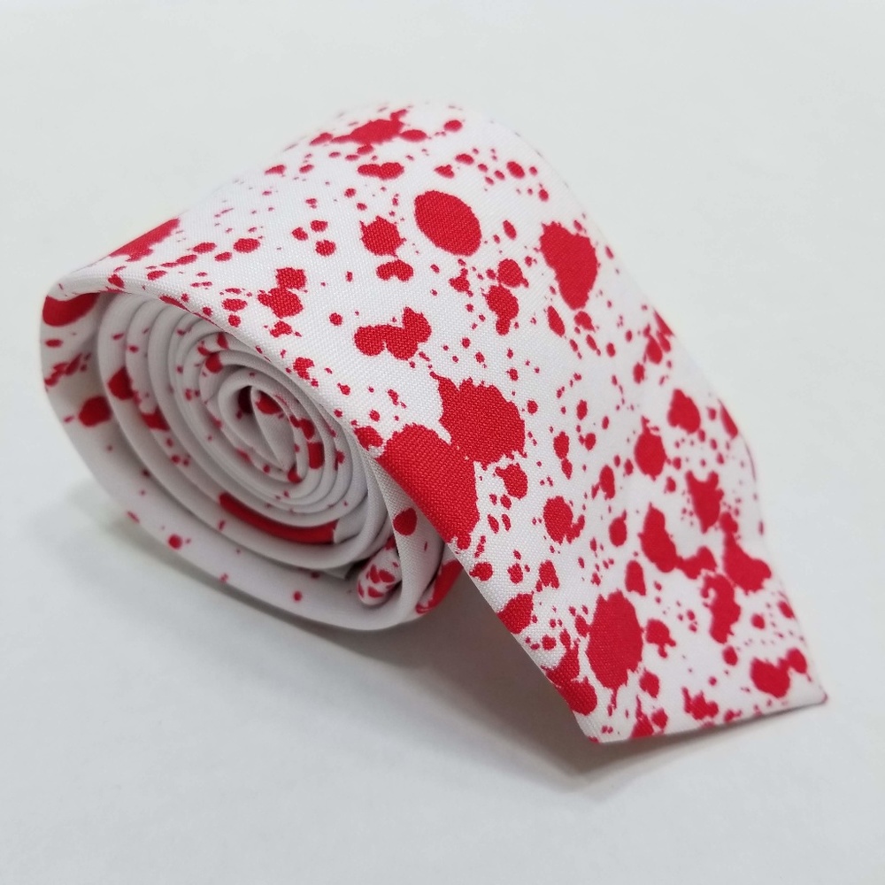 Opposuits necktie White Blood stain pattern - Skin